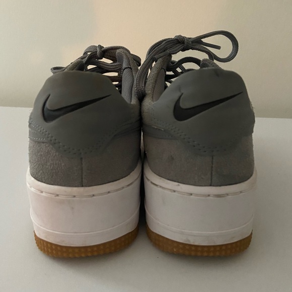 Women’s Nike AF1 Grey Suede Platforms - Picture 3 of 7